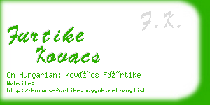 furtike kovacs business card